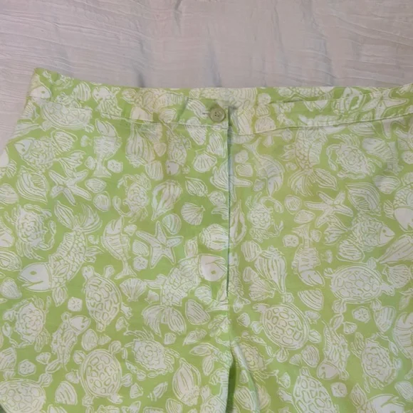 Lilly Pulitzer Lime Green Ankle Cropped Pants - Picture 4 of 11